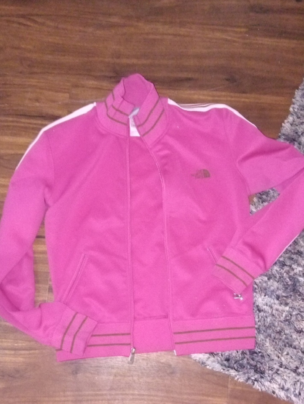 The North Face Bright Pink Zip-Up Athletic Jacket